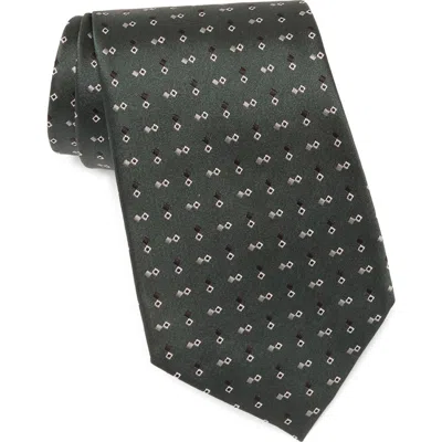 Zegna Ties Diamond Silk Tie In Green