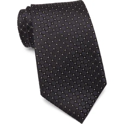 Zegna Ties Floral Silk Tie In Black