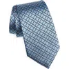 Zegna Ties Geometric Silk Jacquard Tie In Blue