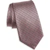 Zegna Ties Geometric Silk Jacquard Tie In Pink