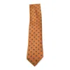 Zegna Geometric-patterned Tie In Brown