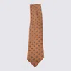 Zegna Geometric Pattern Tie Square Motifs In Brown
