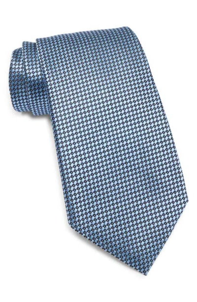 Zegna Ties Neat Silk Tie In Blue
