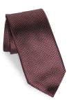 ZEGNA TIES PAGLIE SMALL WEAVE MULBERRY SILK TIE