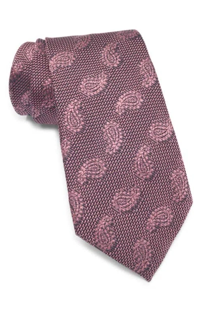Zegna Ties Paisley Petal Silk Tie In Pink
