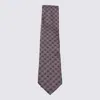 Zegna Geometric Pattern Ties Standard Width Design In Brown