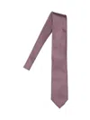 Zegna Silk Ties With Diamond Pattern And Pointed Tip In Pink