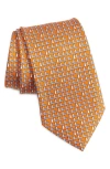 ZEGNA TIES QUADRI BIRD MULBERRY SILK TIE