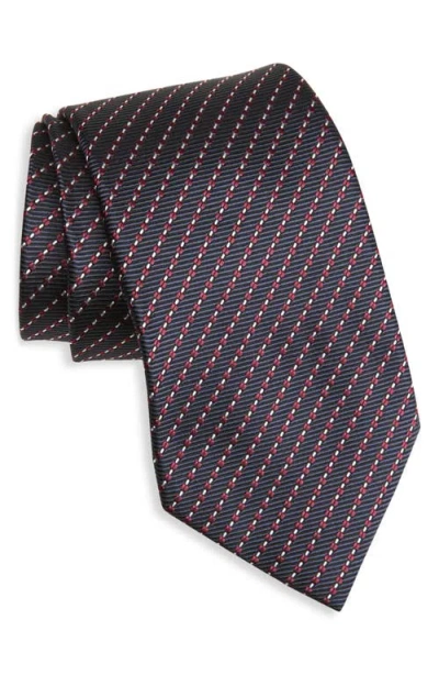 Zegna Ties Stripe Mulberry Silk Tie In Blue
