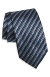 Zegna Ties Stripe Silk Tie In Blue