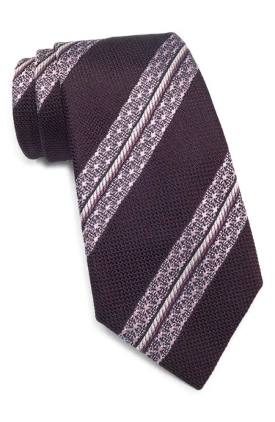 Zegna Ties Stripe Silk Tie In Multi