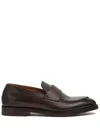 Zegna Torino Loafer Aus Leder In Dunkelbraun In Brown