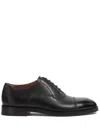 Zegna Leather Torino Oxford Shoes In Black