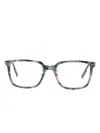 Zegna Tortoiseshell-effect Glasses In Green