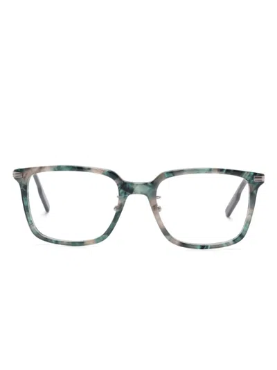 Zegna Tortoiseshell-effect Glasses In Blue