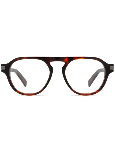 Zegna Tortoiseshell-effect Glasses In Black
