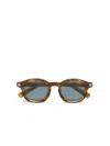 Zegna Unisex Aurora I Sunglasses Ez0229 47v Brown Melange 47mm In Transparent Brown Havana