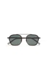 Zegna Lunettes De Soleil Orizzonte I En Métal Et Acétate Gris Foncé Transparent In Transparent Dark Grey