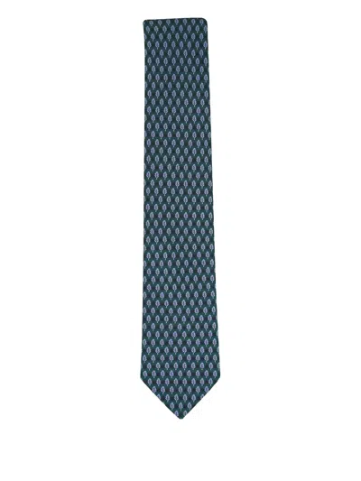 Zegna Tree Pattern Tie In Multi