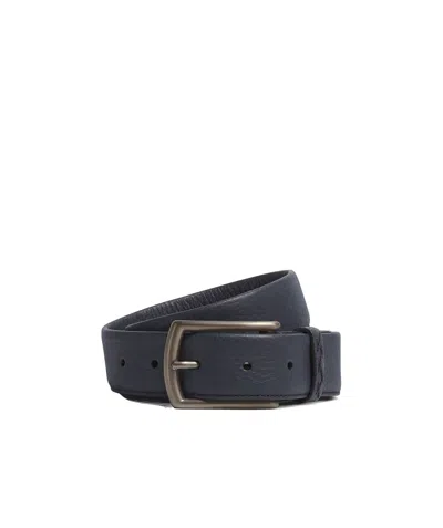 Zegna Triple Stitch Buckle Belt In Blue
