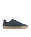 Zegna Triple Stitch Espadrilles In Blue