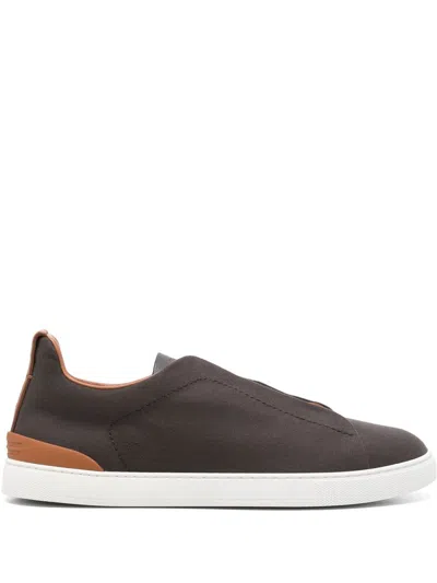 Zegna Brown #usetheexisting Triple Stitch Sneakers In Scf