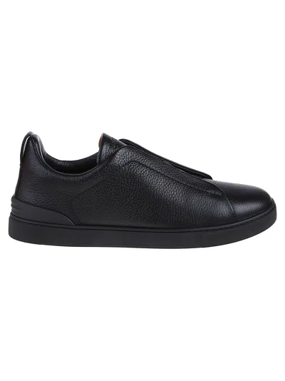 ZEGNA TRIPLE STITCH LOW TOP SNEAKERS