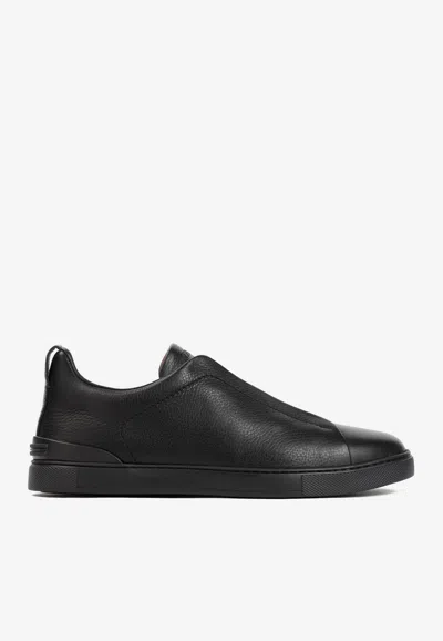 ZEGNA TRIPLE STITCH LOW-TOP SNEAKERS