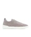 Zegna Sneakers Fabric Flat Sole In Gray