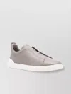 Zegna Triple Stitch Low Top Sneakers In Gray