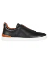 ZEGNA TRIPLE STITCH LOW TOP SNEAKERS