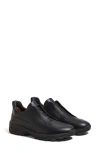 Zegna Monte Sneakers With Triple Stitching Design In Black