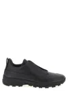 Zegna Monte Sneakers With Triple Stitching Design In Black