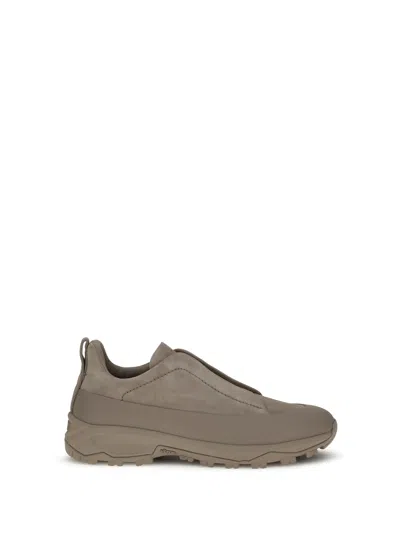 Zegna Triple Stitch Monte Sneakers In Gray
