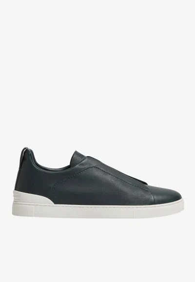 Zegna Triple Stitch Secondskin Low-top Sneakers In Multi