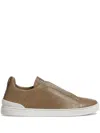 Zegna Baskets Triple Stitch Secondskin Foliage Foncé In Green