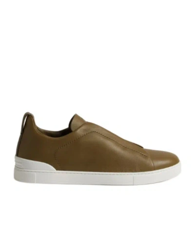 Zegna Triple Stitch Secondskin Low-top Sneakers In Multi