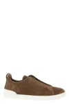 Zegna 'triple Stitch' Sneakers In Brown