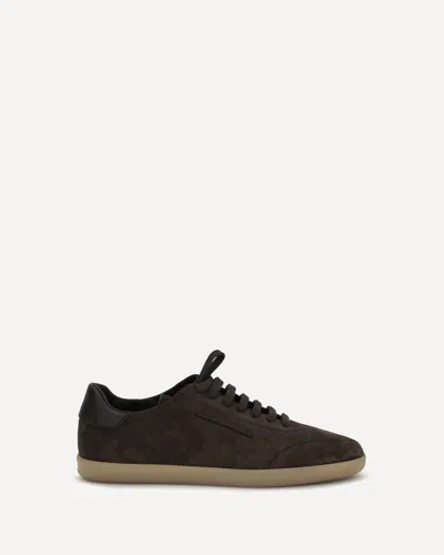 Zegna Triple Stitch Sneakers In Brown