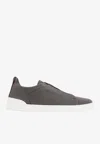 Zegna Sneakers Triple Stitch In Blue