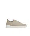 Zegna Round Toe Low Top Casual Shoes In Neutral
