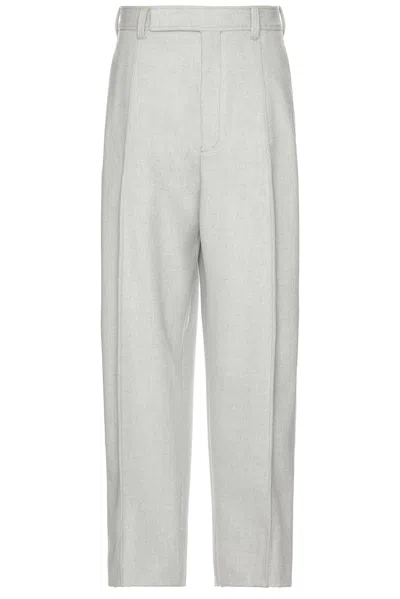 Zegna Trofeo Cashmere Double Pants In Grey Melange
