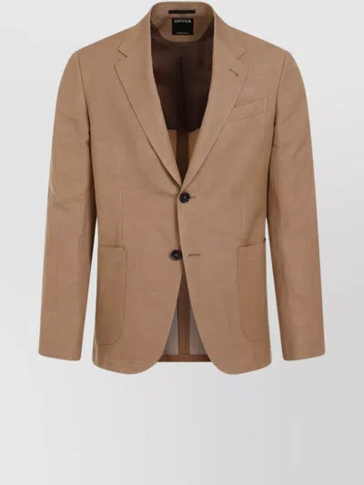 Zegna Coats & Jackets In Brown