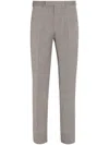 Zegna Taupe Trofeo Seersucker Wool Silk And Linen Blend Pants In Neutrals