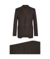 Zegna Trofeo Wool Suit Set In Brown
