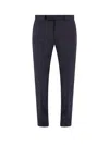 Zegna Straight-leg Stretch-cotton Twill Trousers In Blue
