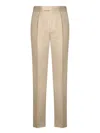 Zegna Beige Cashmere Trousers In Beige