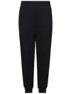 Zegna Black Cotton Fleece Joggers With Relaxed Fit In Black