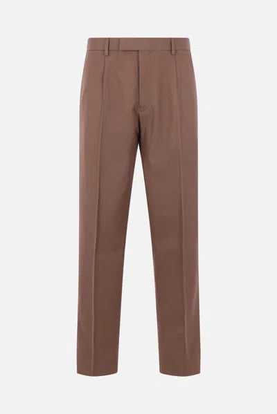 Zegna Tailored Trousers In Brown