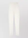 Zegna Trousers With Belt Loops And Pleated Front In White